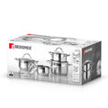 Bergner Rvs Pannenset Gourmet - 4 Kookpannen Met Deksels - Inductie