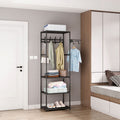 Kledingrek Met 3 Legplankjes - Metaal - 55 X 36 X 170 Cm