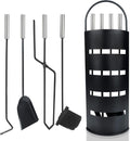 Ceruzo Openhaardset Rvs Zwart - 5 Delig