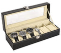 Ceruzo Horlogebox - Voor 6 Horloges - Zwart