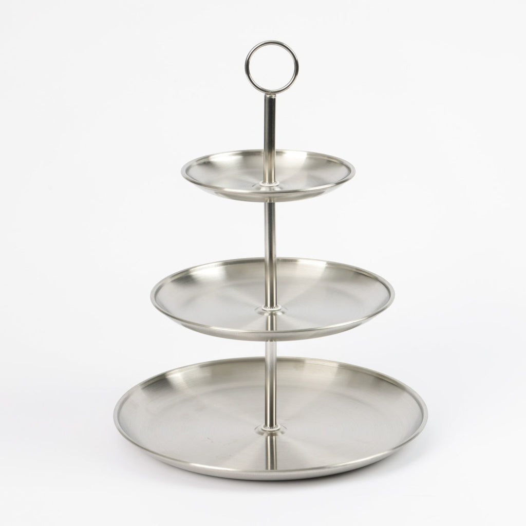 Ceruzo Etagere - 3 Laags - Rvs - D26 X H34 Cm