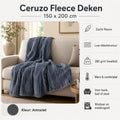 Ceruzo Fleece Deken - 150X200 Cm - Antraciet