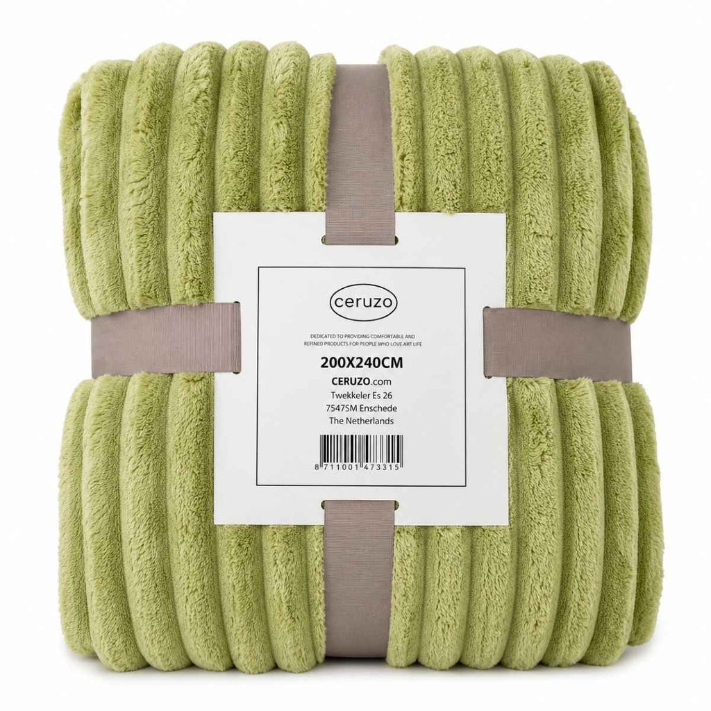 Ceruzo Fleece Deken - 200X240 Cm - Groen