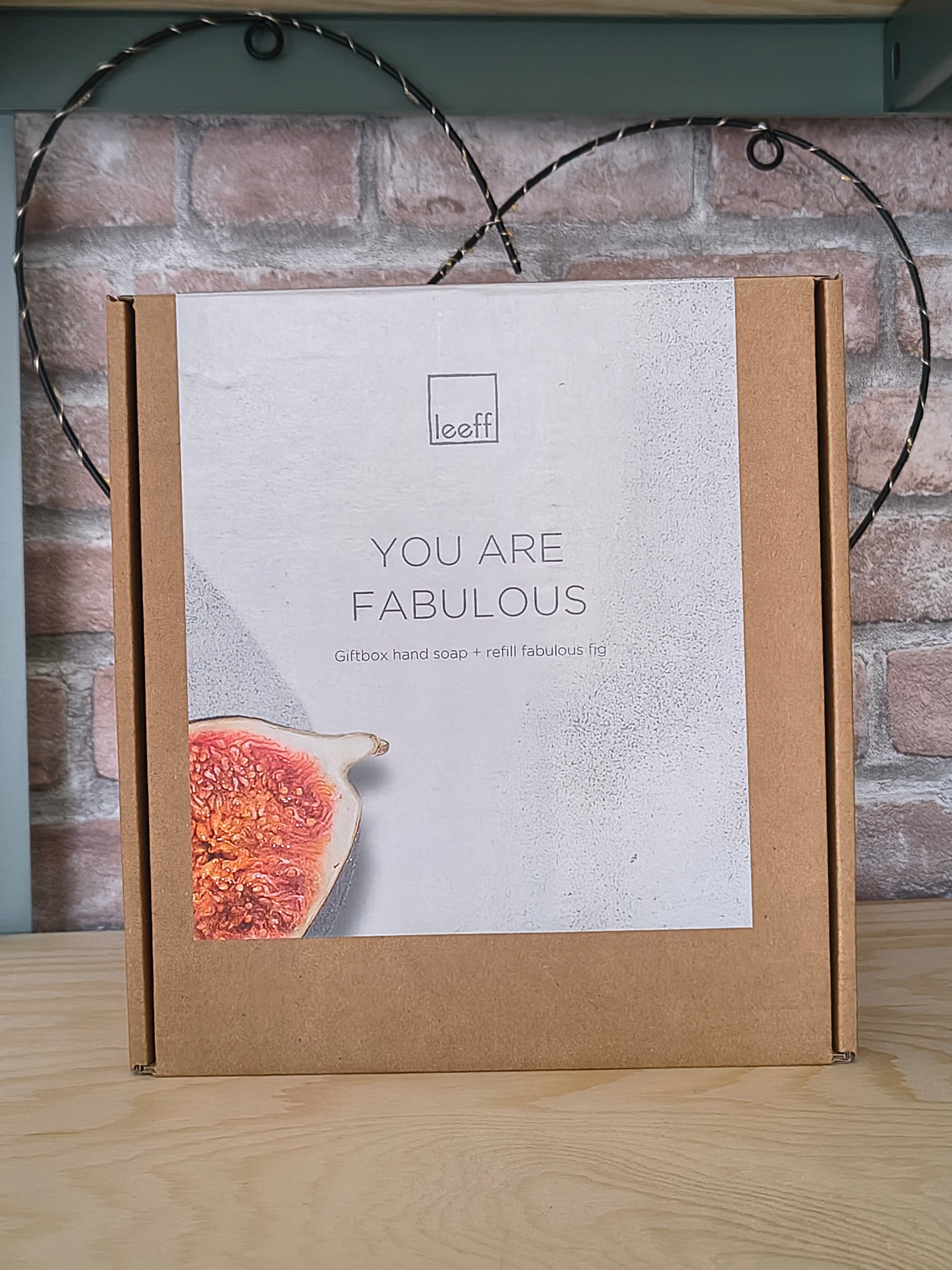 Leeff Giftbox Handzeep + Navulling Fabulous Fig - You are fabulous