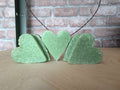 Amberblokje Wood - hartvormig - set 5 blokjes